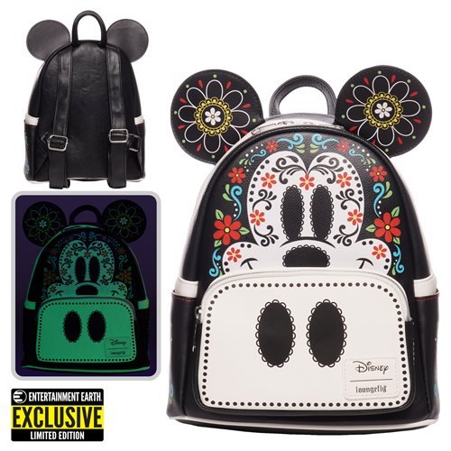 Mickey Mouse Dia de los Muertos Sugar Skull Mickey Mini - Backpack [Entertainment Earth Exclusive] - Inner Nerd