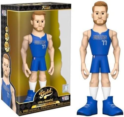 NBA Mavericks Luka Doncic (Blue Jersey) 5 - inch Vinyl Gold Figure - Inner Nerd