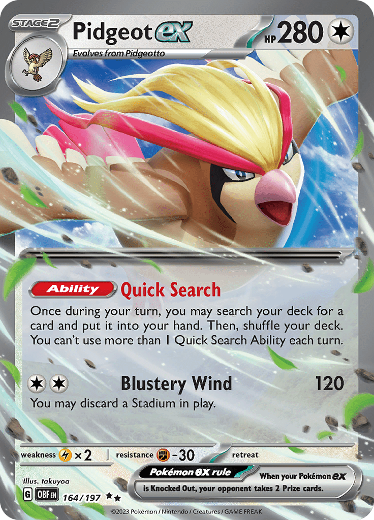 Pidgeot ex (164/197) [Scarlet & Violet: Obsidian Flames] - Inner Nerd