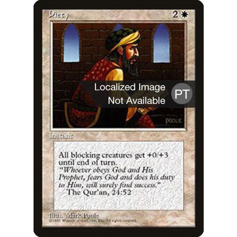 Piety [Fourth Edition (Foreign Black Border)] Mtg Single