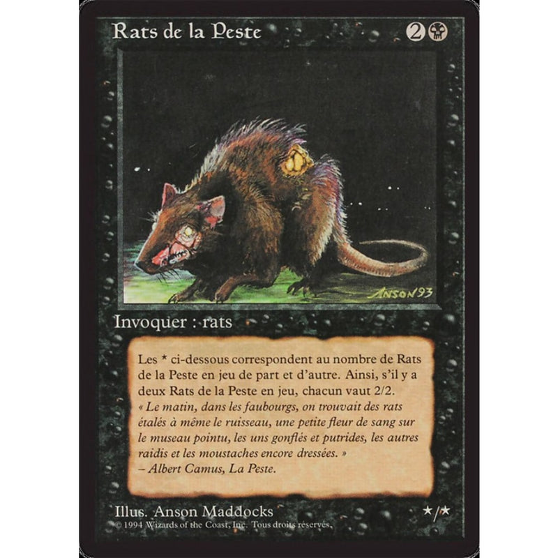 Plague Rats [Foreign Black Border] Mtg Single