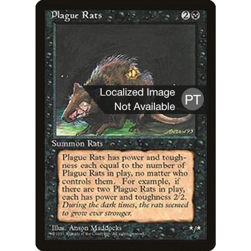 Plague Rats [Fourth Edition (Foreign Black Border)] Mtg Single
