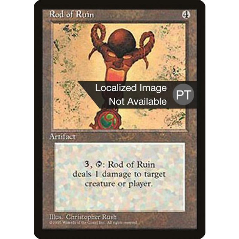 Rod Of Ruin [Fourth Edition (Foreign Black Border)] Mtg Single