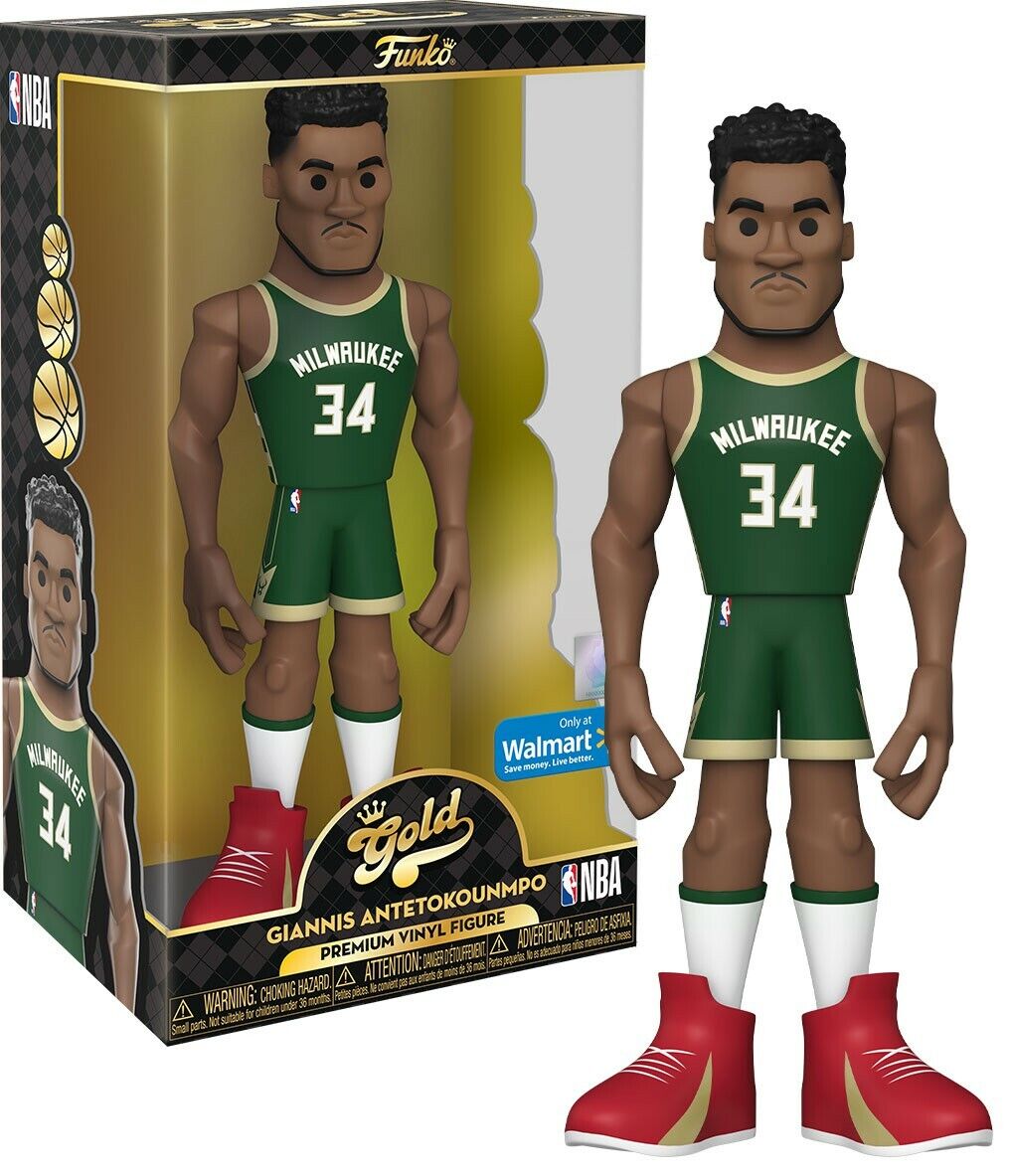 NBA Bucks - Giannis Antetokounmpo Home Uniform 5-Inch Vinyl Gold Figure [Funko Gold]