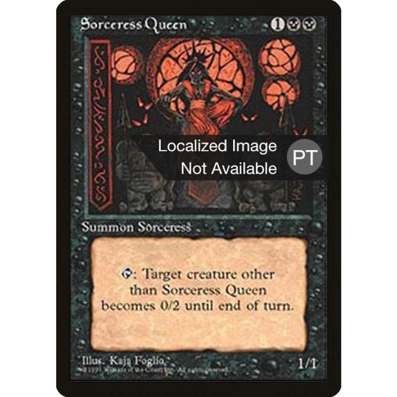 Sorceress Queen [Fourth Edition (Foreign Black Border)] Mtg Single