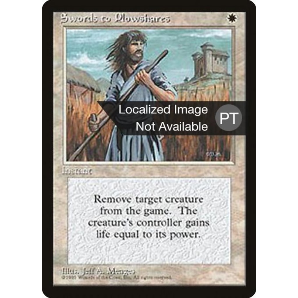 Swords To Plowshares [Fourth Edition (Foreign Black Border)] Mtg Single