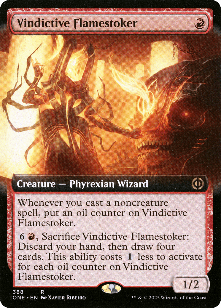 Vindictive Flamestoker (Extended Art) [Phyrexia: All Will Be One] - Inner Nerd