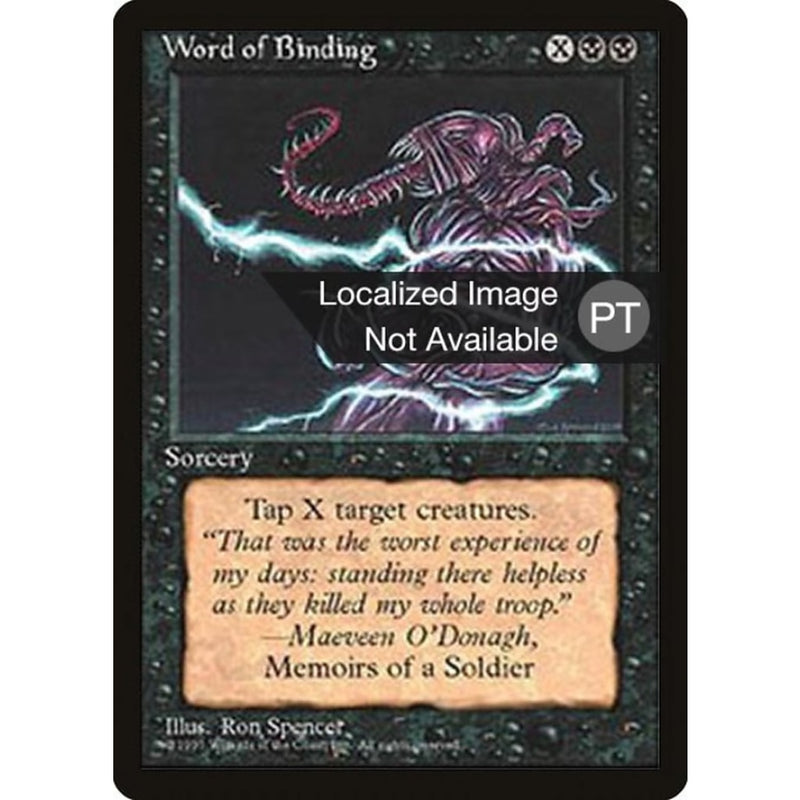 Word Of Binding [Fourth Edition (Foreign Black Border)] Mtg Single