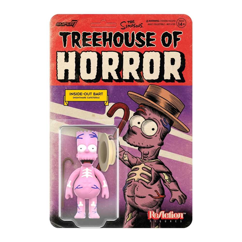 The Simpsons Reaction W3 Th Horror Inside Out Bart Figure - Inner Nerd